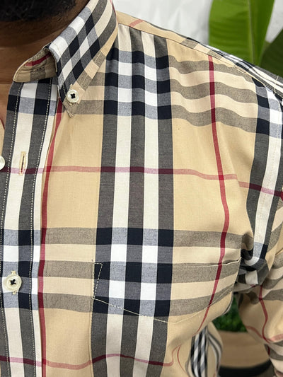 Cotton poplin burberry chex shirt