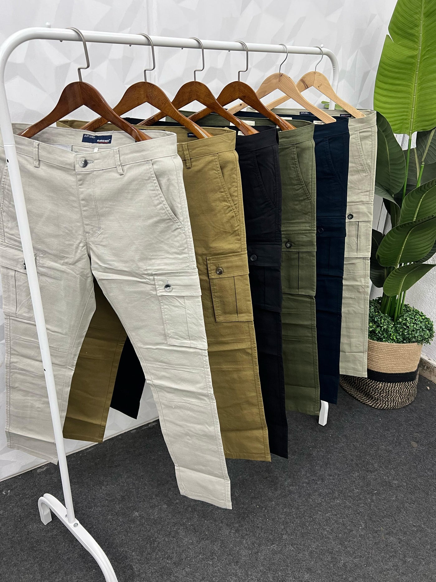 Linen fabric cargo pant