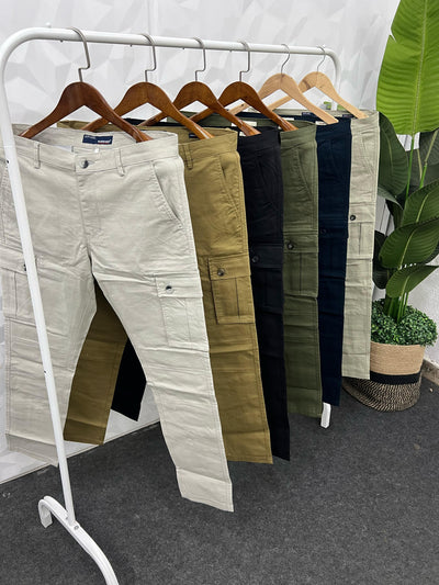 Linen fabric cargo pant
