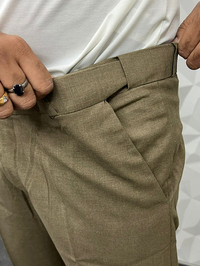 Waist adjustable cotton trouser ( wooden )