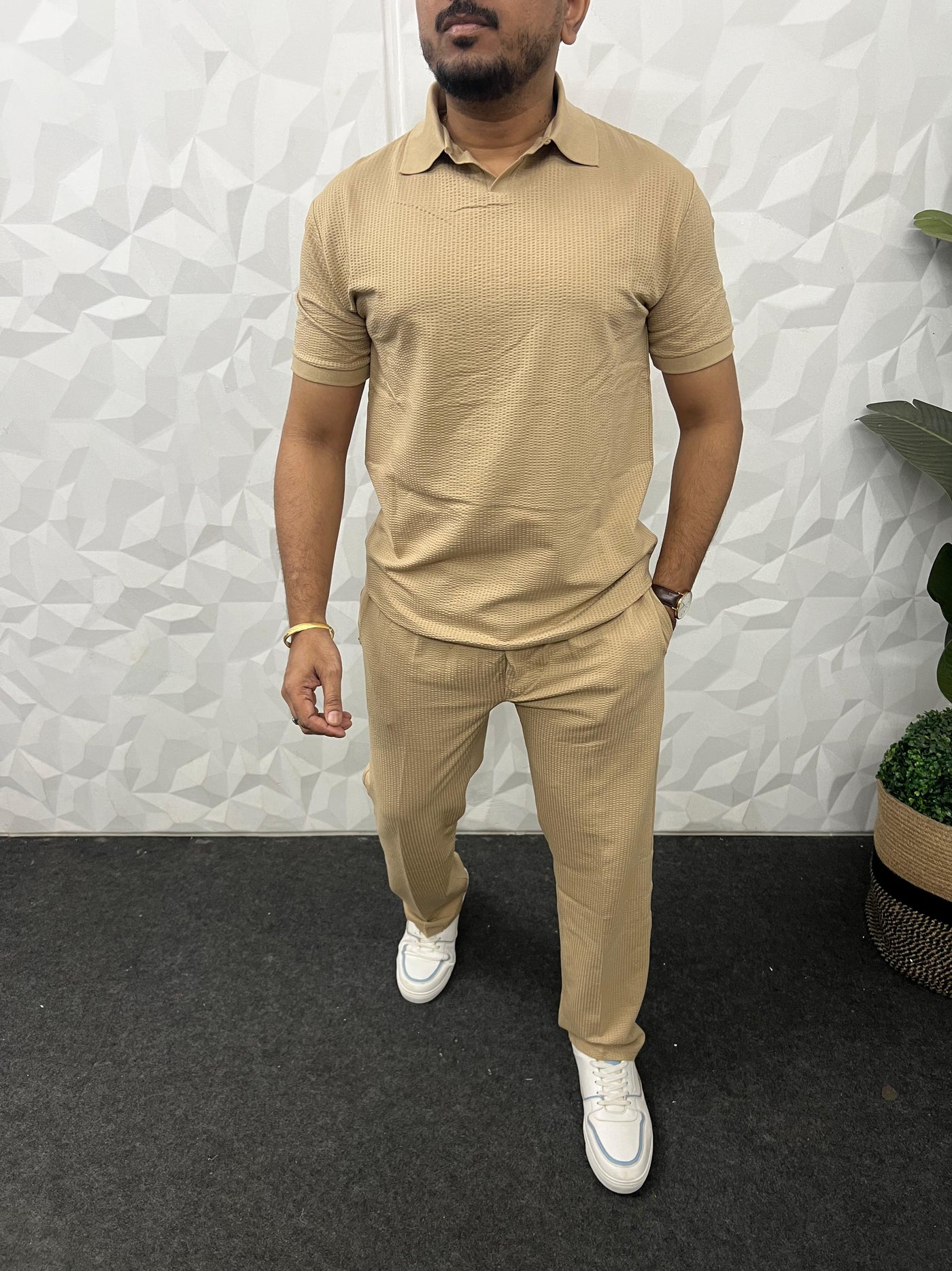 Cotton puff fabric cordset