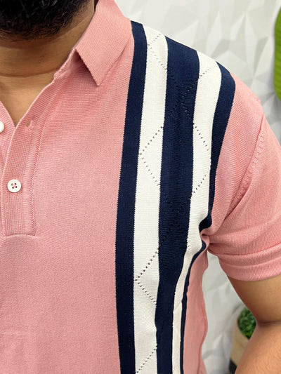Stylish knitted polo t-shirt