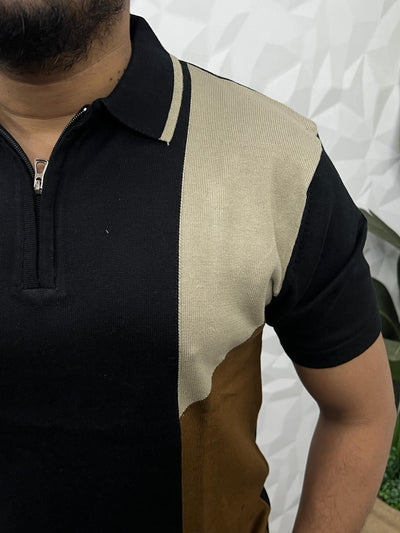 Stylish knitted polo t-shirt