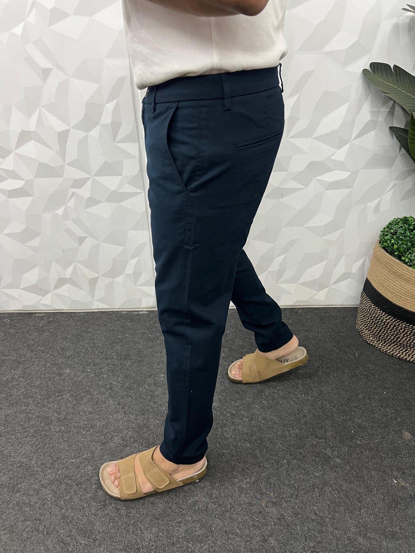 Linen fabric chinos