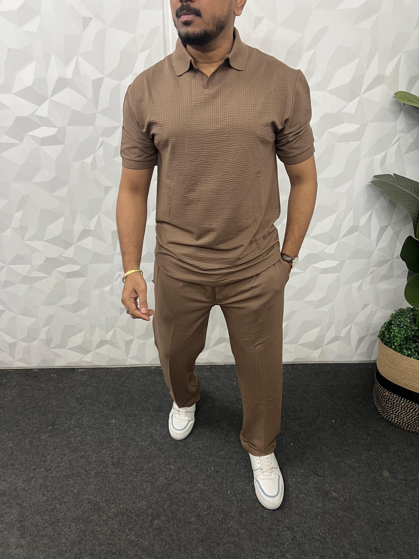 Cotton puff fabric cordset