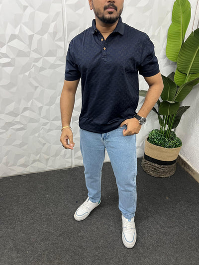 Imported fabric collar t-shirt