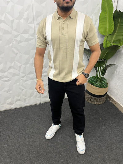 Stylish knitted polo t-shirt