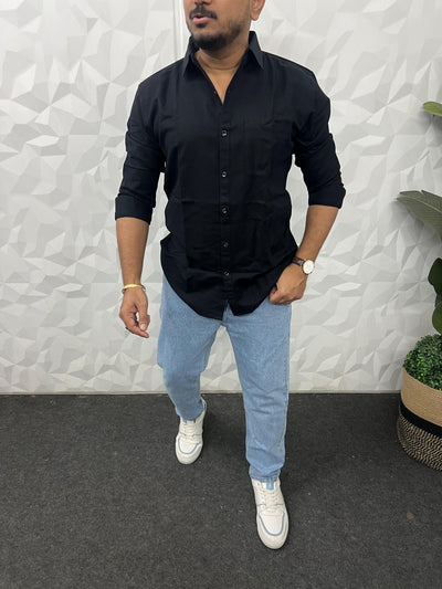 Twill fabric plain shirt