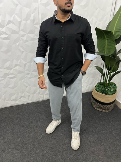 Cotton blend linen shirt