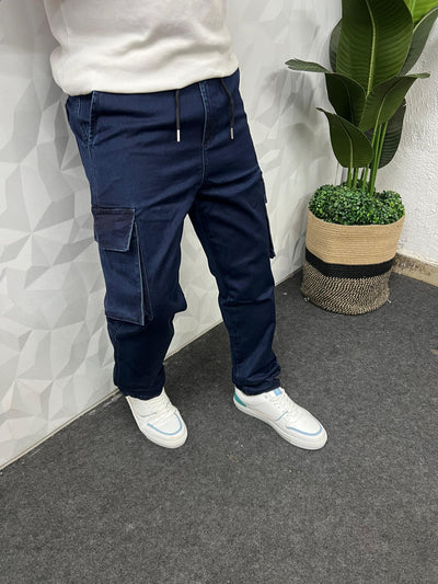 Denim fabric cargo pant