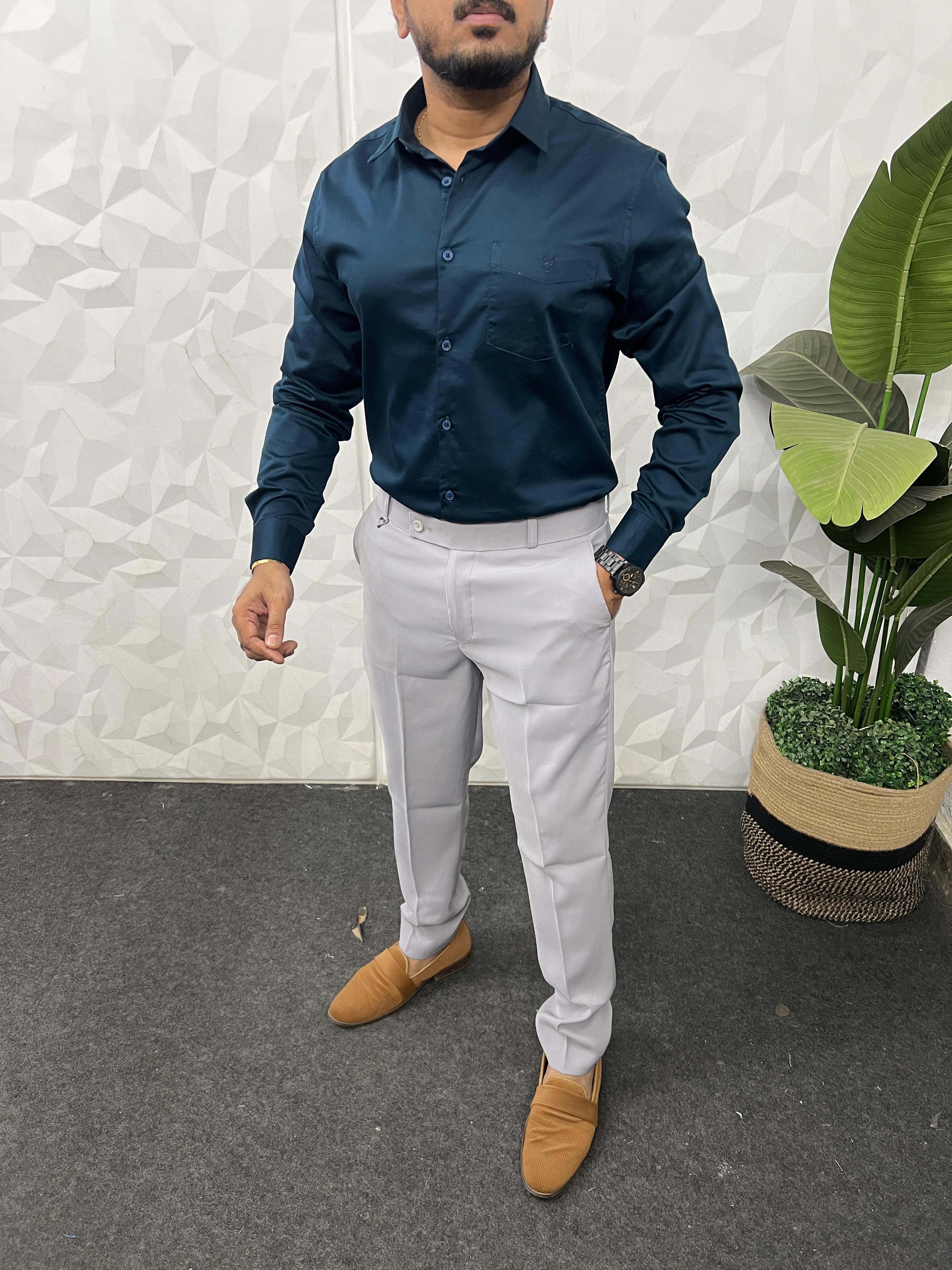 Cotton lycra plain shirt