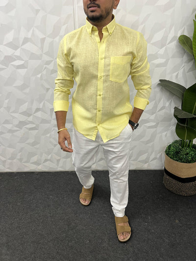 Khadi linen fabric plain shirt