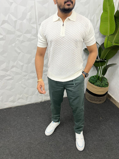 Stylish knitted polo t-shirt