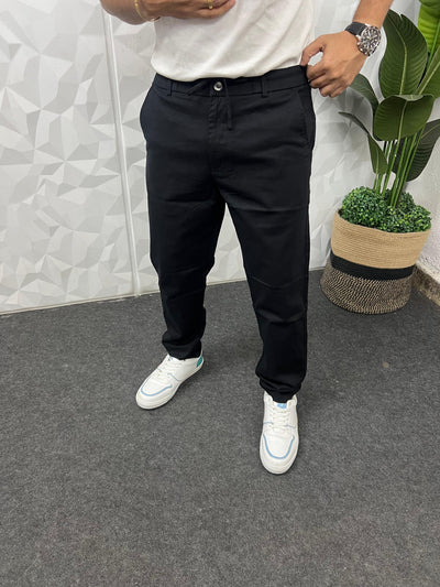 Dobby linen fabric pants