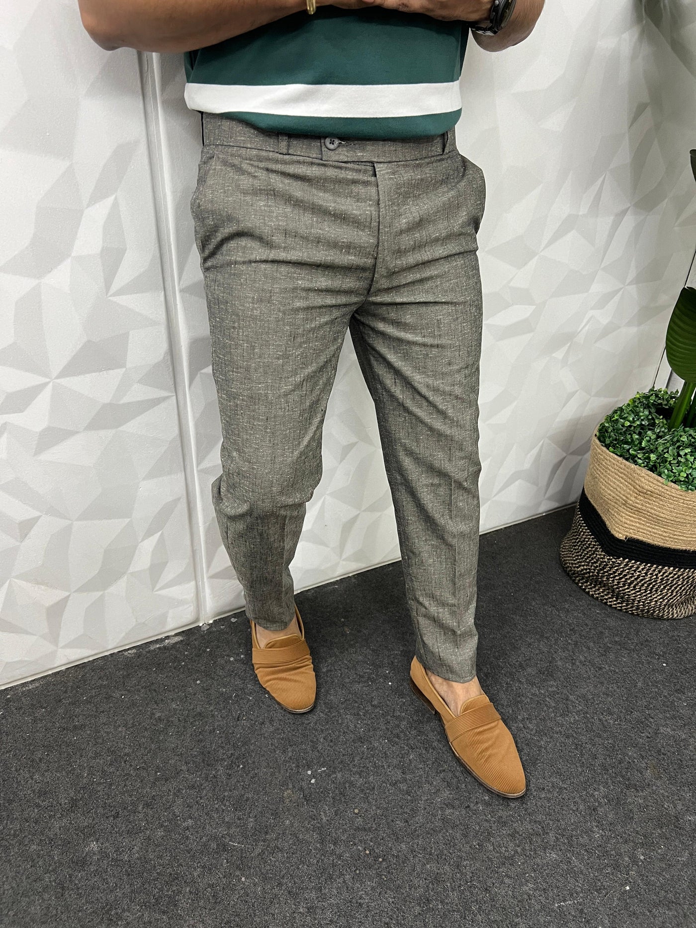 Cotton Linen fabric trouser