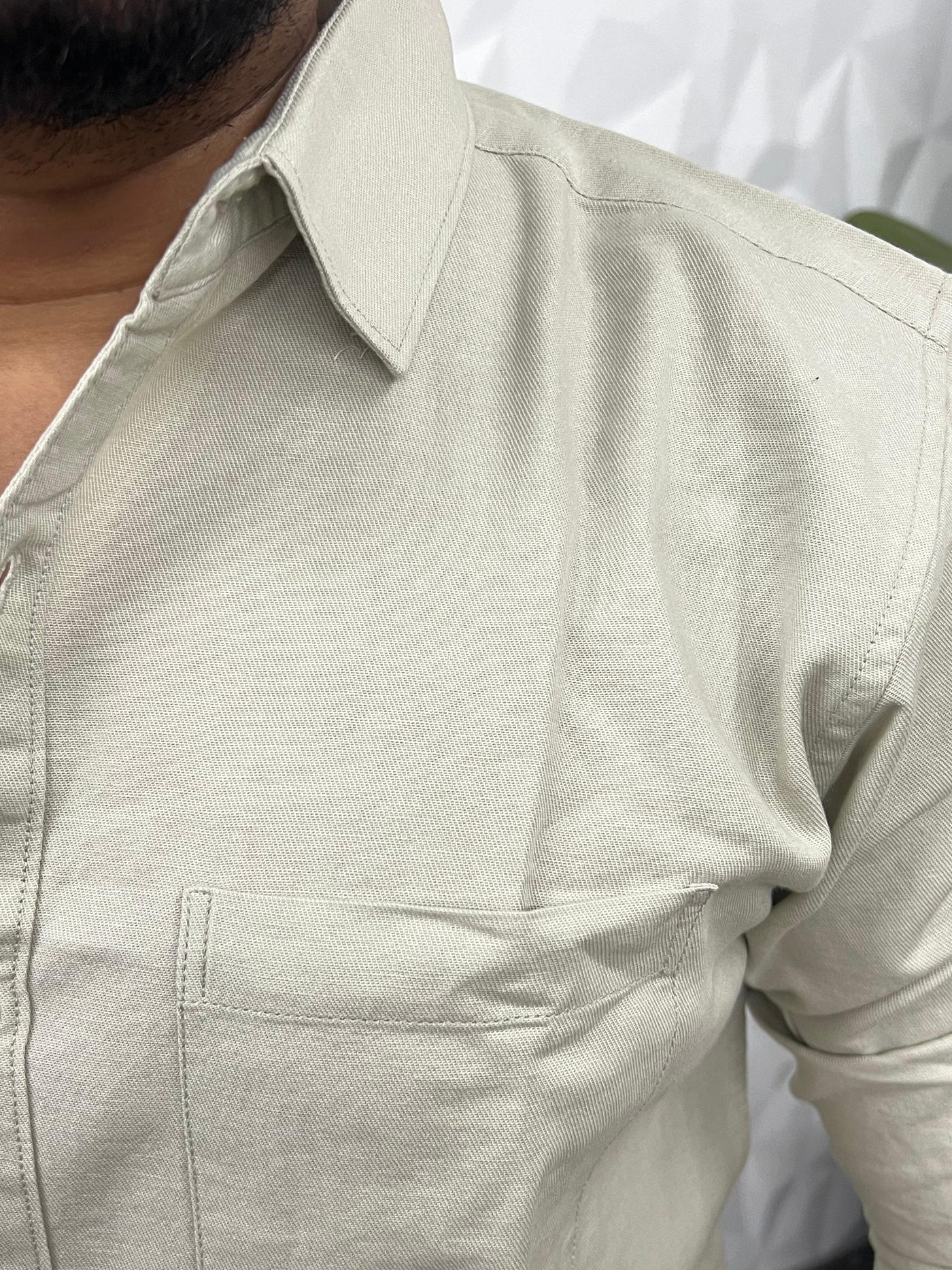 Twill fabric plain shirt