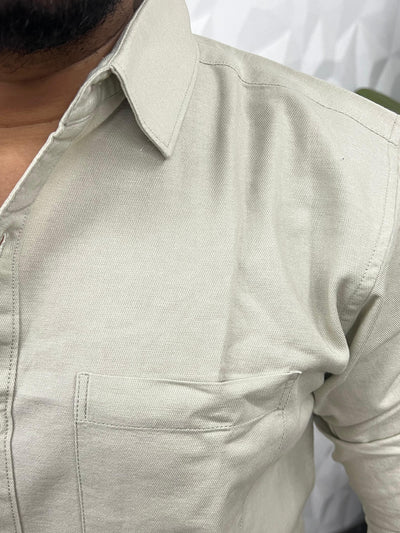 Twill fabric plain shirt
