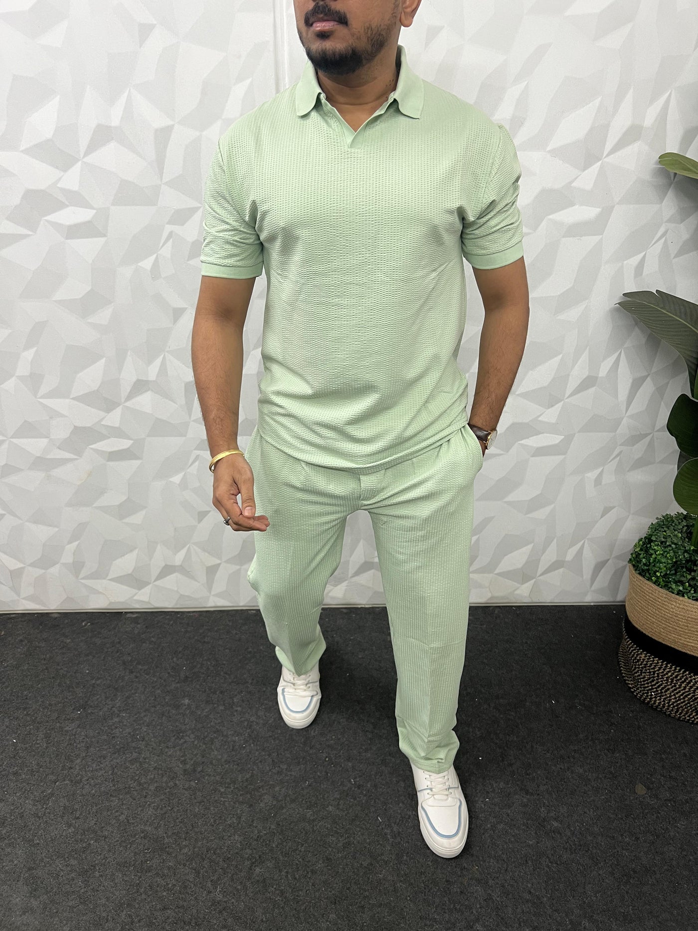 Cotton puff fabric cordset