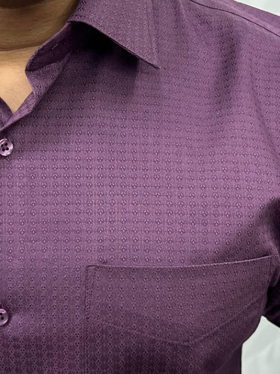 Self texture party wear shirt