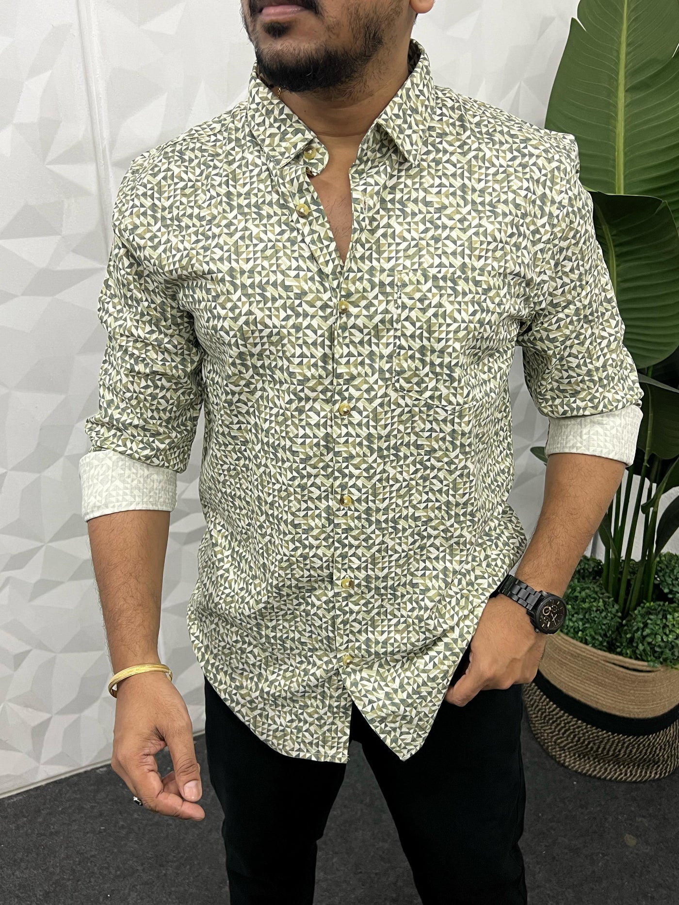 Cotton giza premium printed shirt