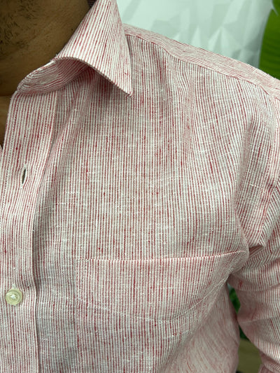 Oxford fabric fine stripes shirt