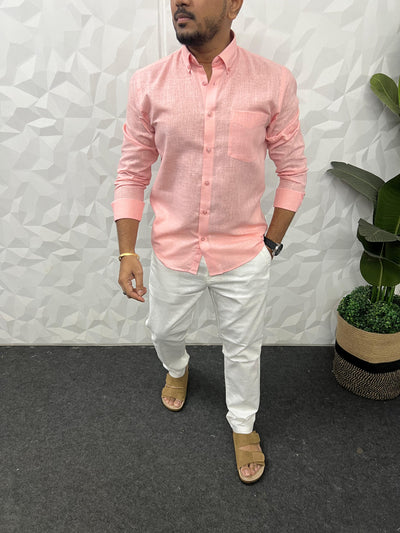 Khadi linen fabric plain shirt