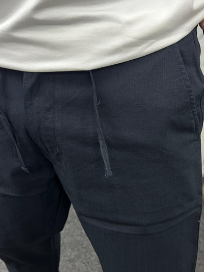 Blend linen fabric chino pant
