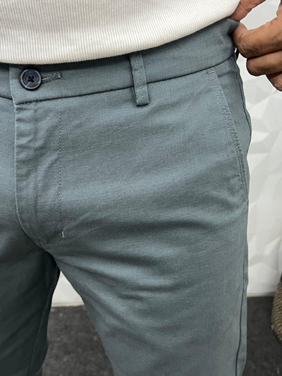 Linen fabric chinos