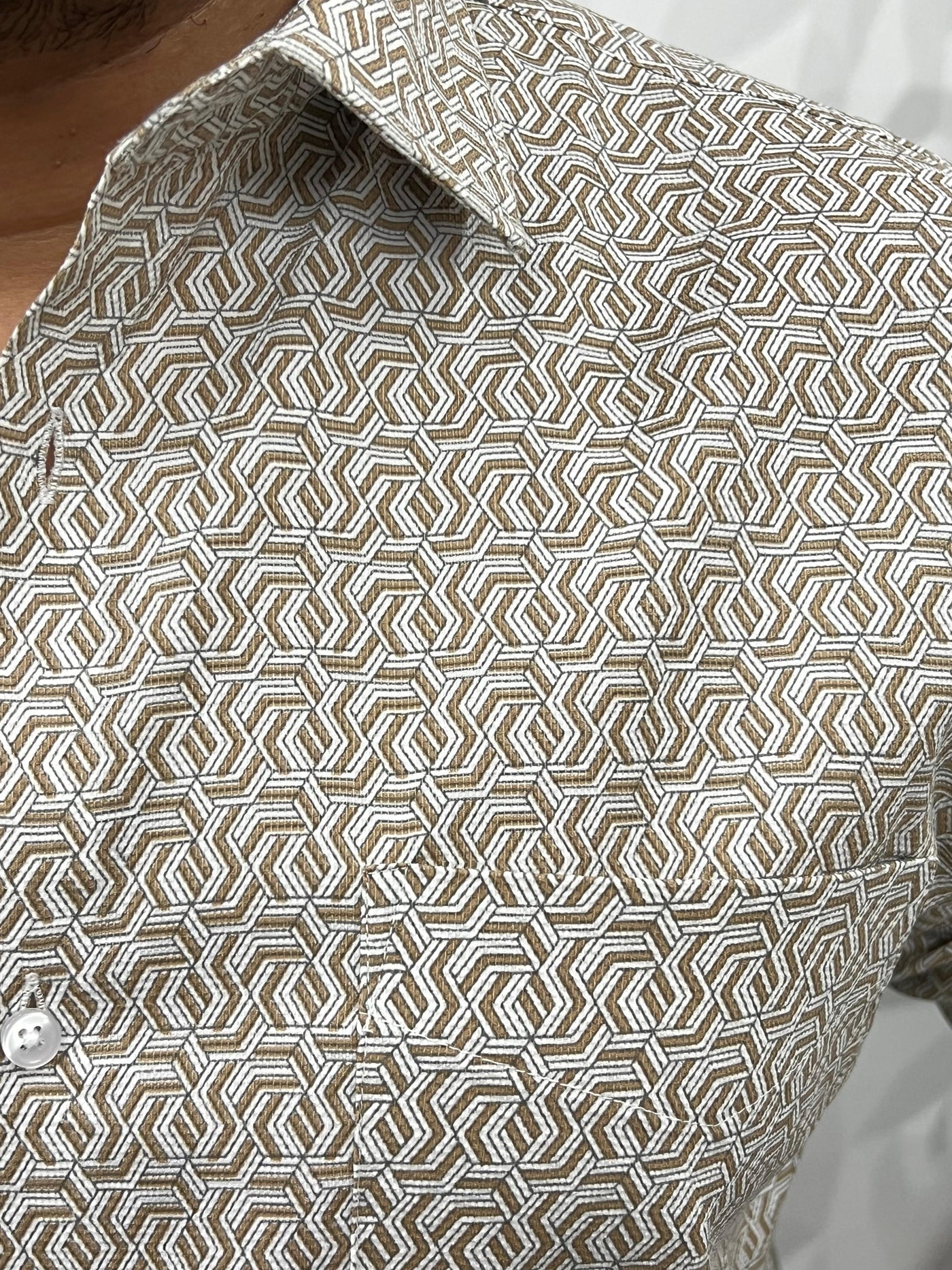 Cotton fabric formal print shirt