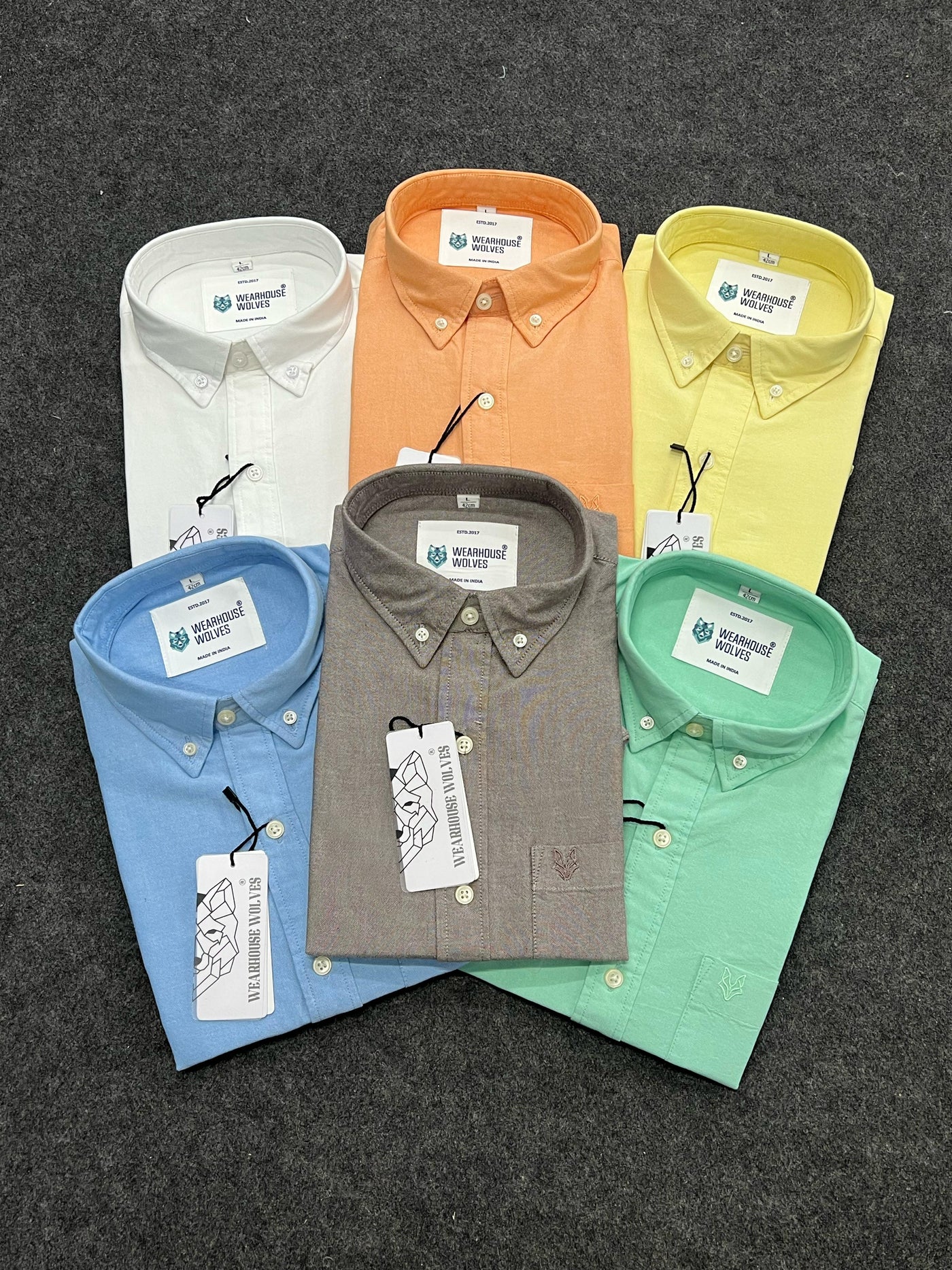 Yarn dyed pestal oxford shirt