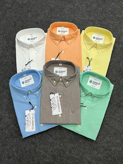 Yarn dyed pestal oxford shirt