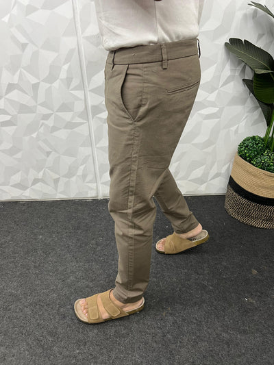 Linen fabric chinos
