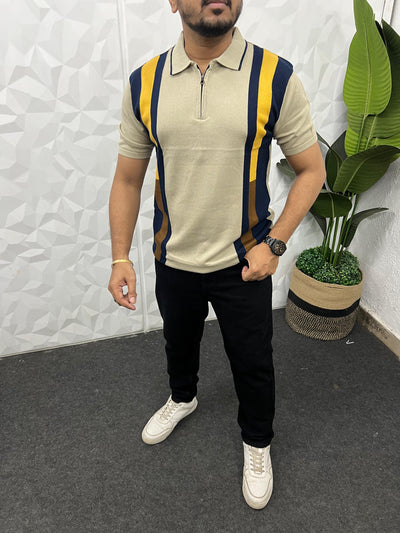 Stylish knitted polo t-shirt