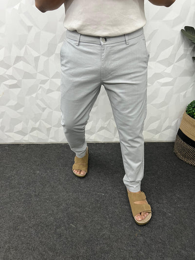 Linen fabric chinos