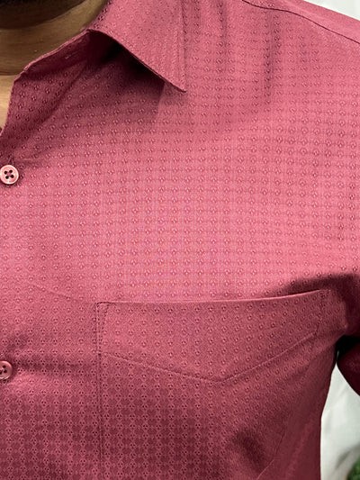 Self texture party wear shirt