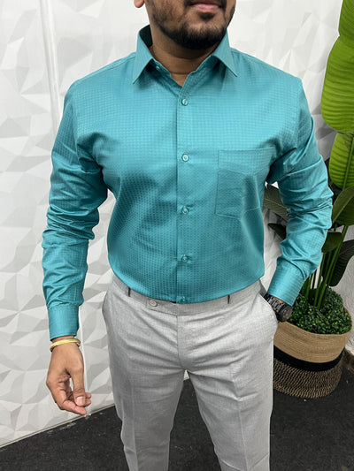 Self texture party wear shirt