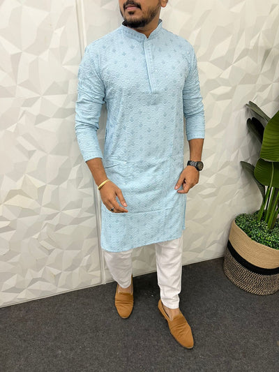 Chikankari embroidery kurta