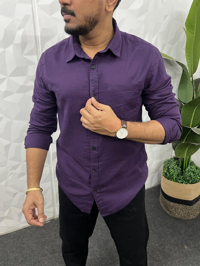 Double cloth soft linen shirt