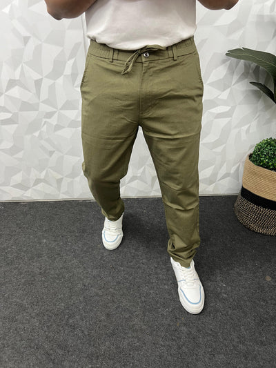 Dobby linen fabric pants