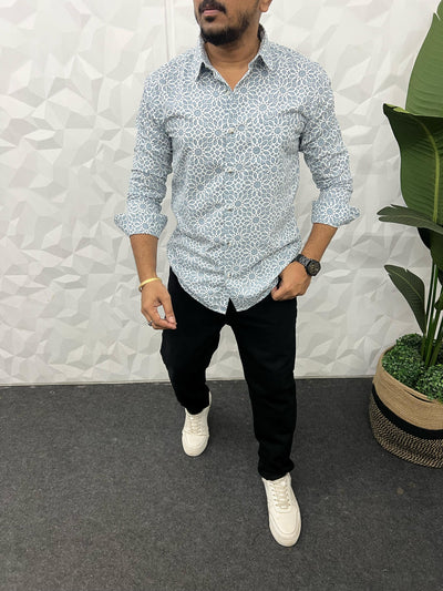 Cotton giza premium printed shirt