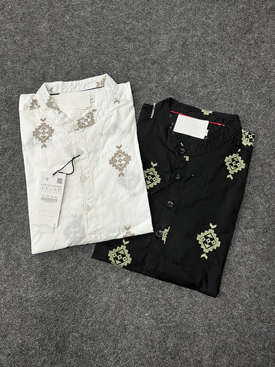 Embroidery butta work short kurta