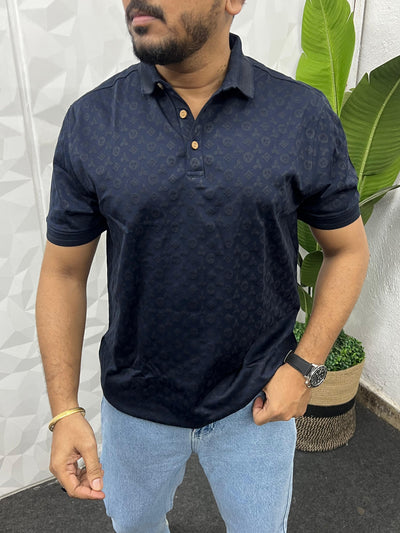 Imported fabric collar t-shirt