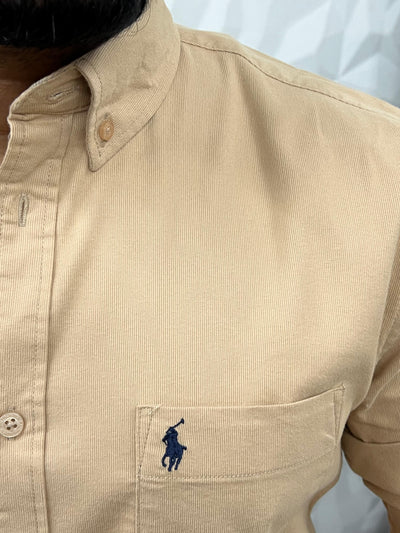 Corduroy lycra fabric shirt