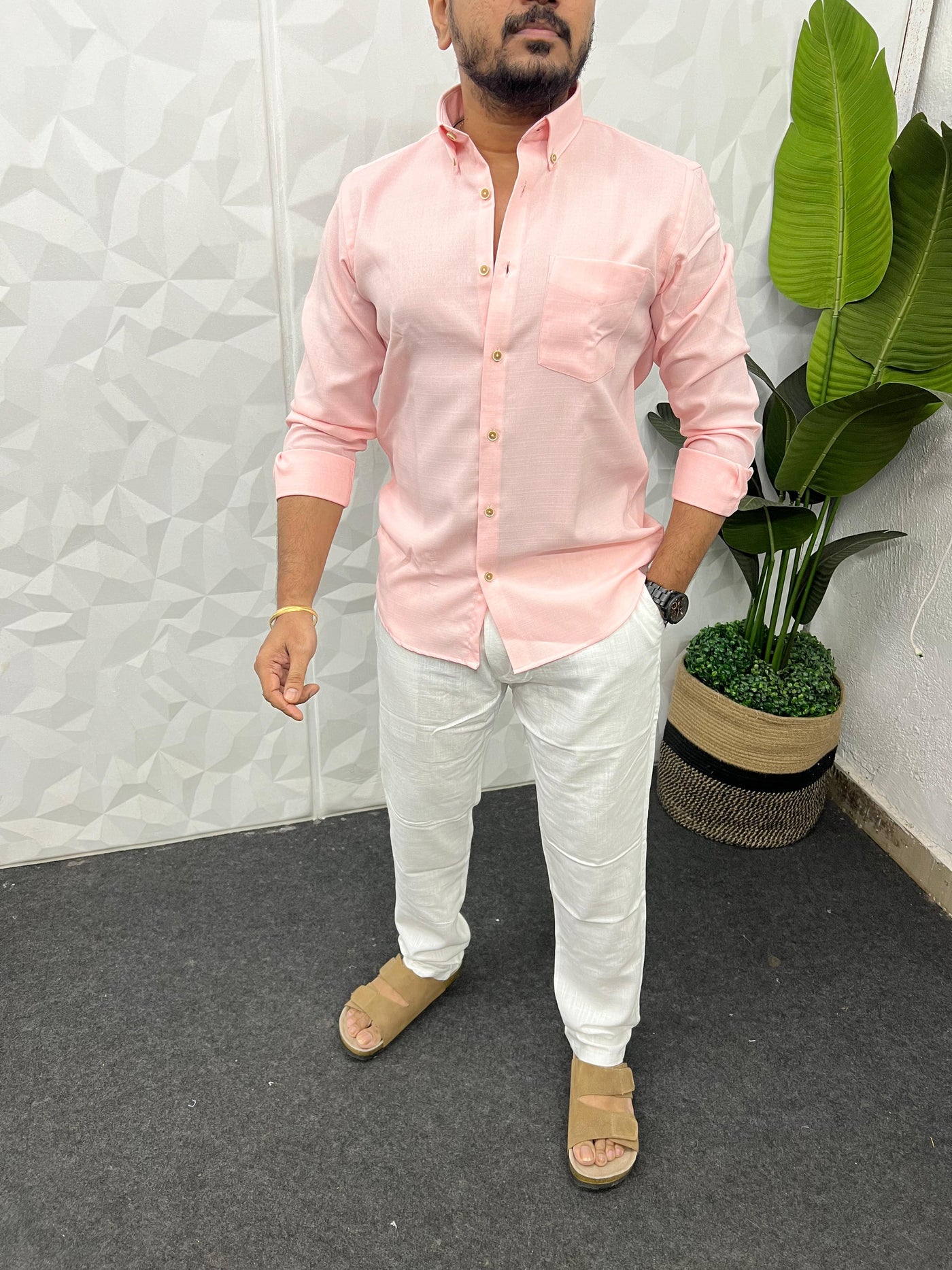 Imported fabric linen shirts