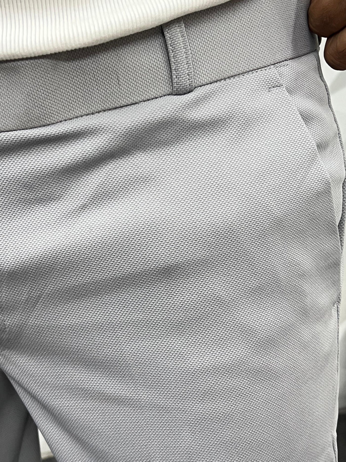 Peanut fabric ankle trouser