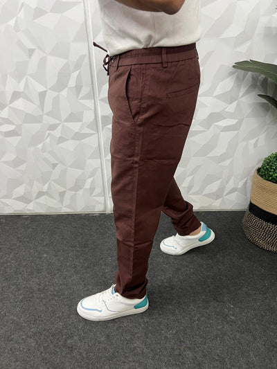 Dobby linen fabric pants
