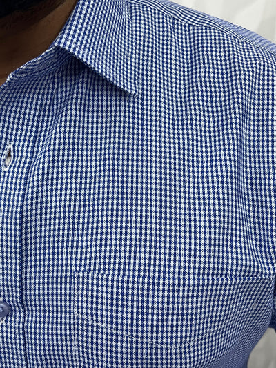 Oxford fabric small chex shirt