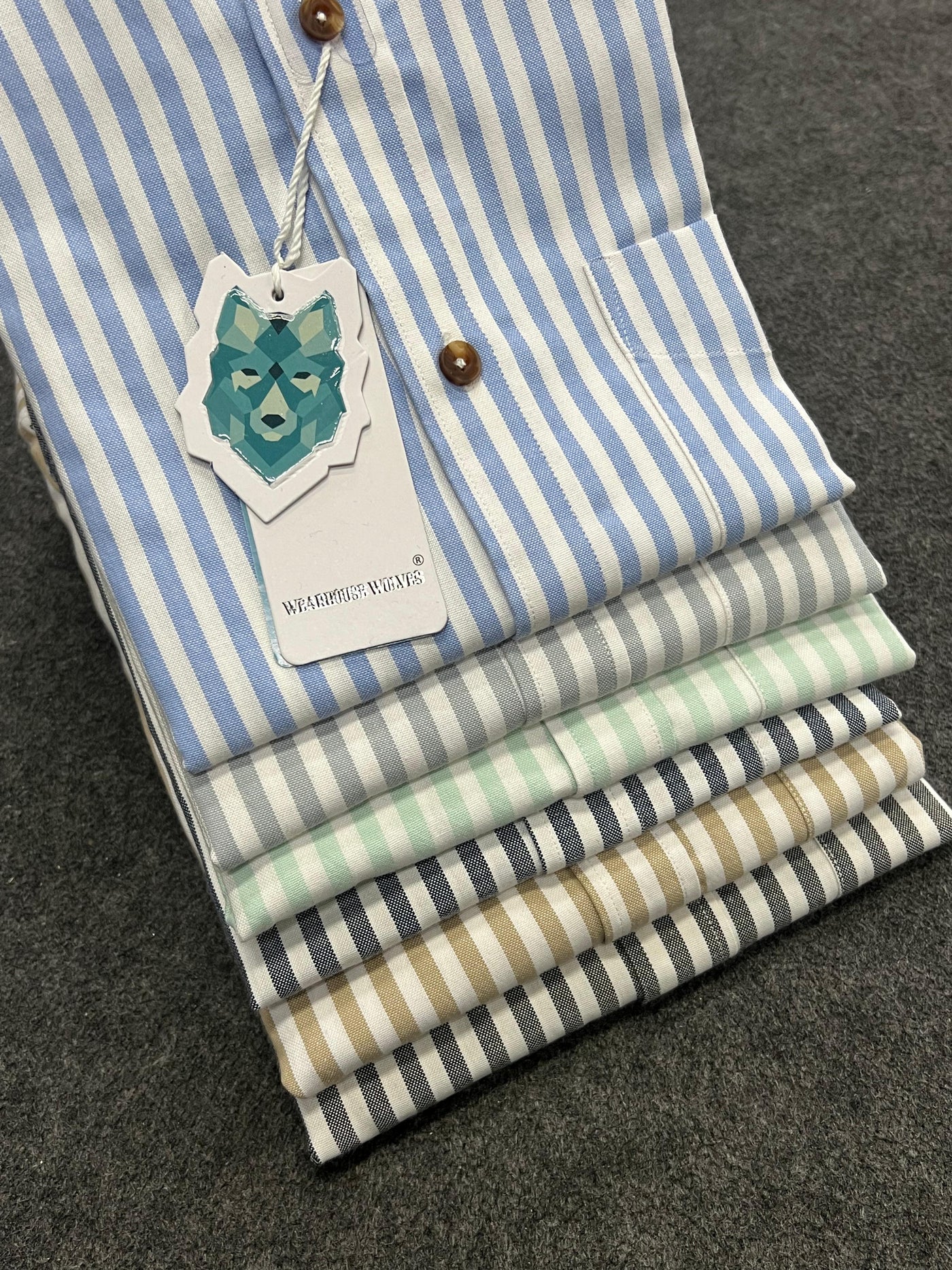 Oxford fabric old money stripes shirt