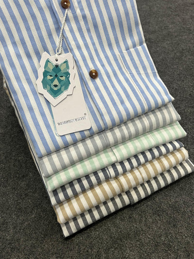 Oxford fabric old money stripes shirt