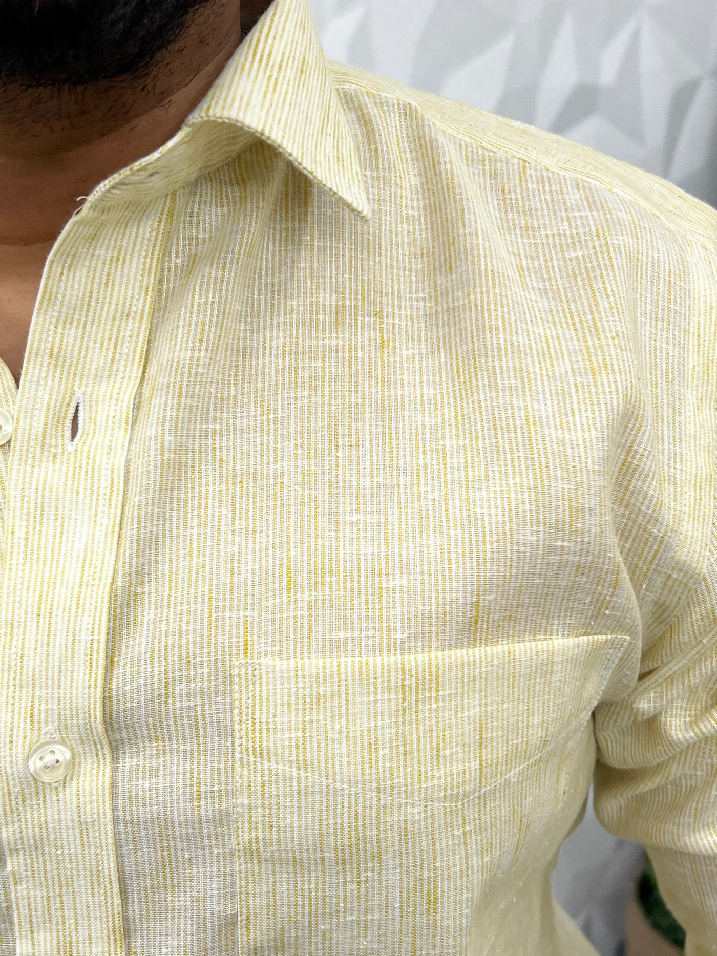 Oxford fabric fine stripes shirt